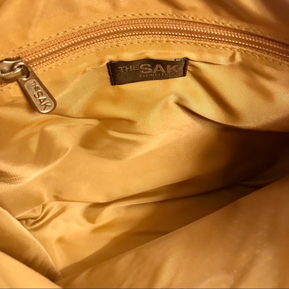 NWOT The Sak Crochet & Leather Shoulder Bag Purse - Picture 10 of 12